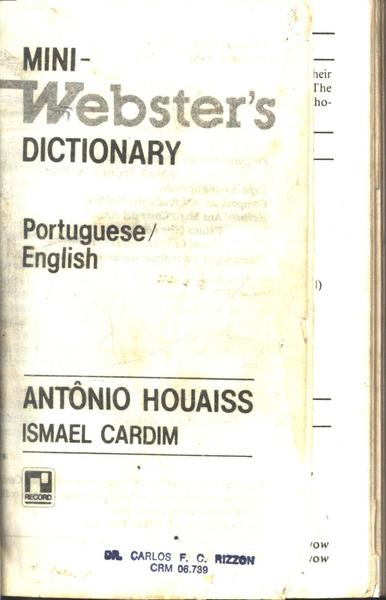 Mini Webster's Dicionário Inglês - Português / Português - Inglês (2002)