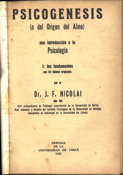 Psicogenesis, O Del Origen Del Alma