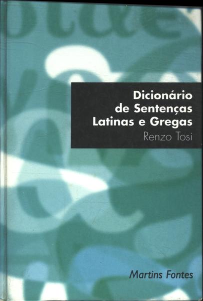 Dicionário De Sentenças Latinas E Gregas