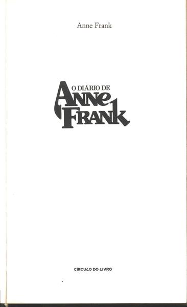 Diário De Anne Frank