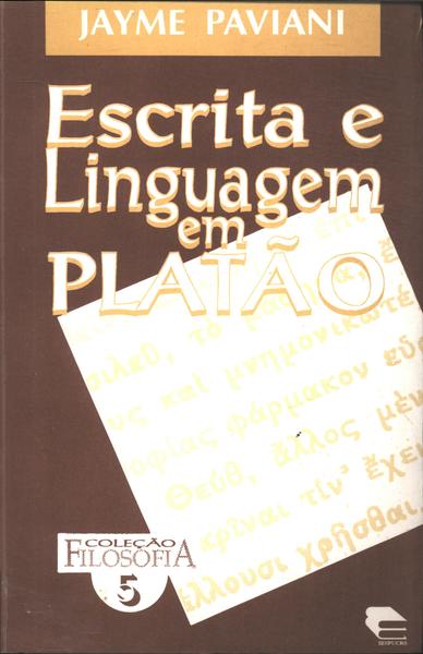 Escrita E Linguagem Em Platão