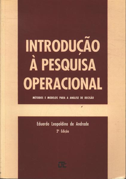 Introdução À Pesquisa Operacional