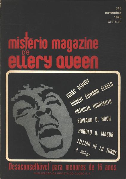 Mistério Magazine De Ellery Queen Nº  316
