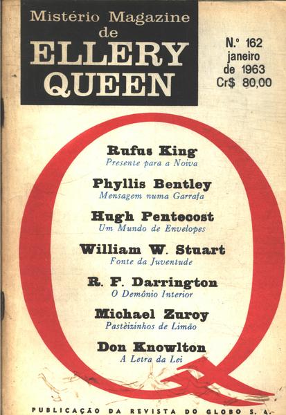 Mistério Magazine De Ellery Queen Nº162