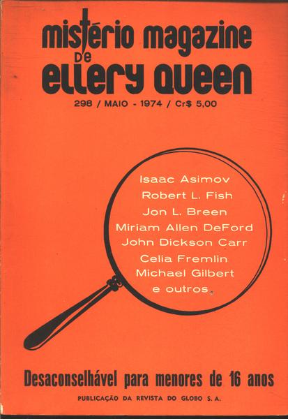 Mistério Magazine De Ellery Queen Nº298