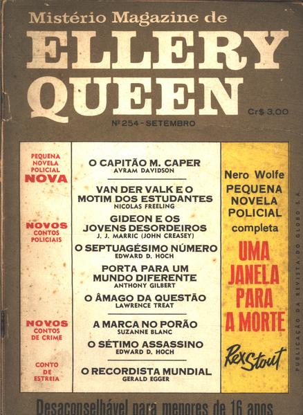 Mistério Magazine De Ellery Queen Nº254