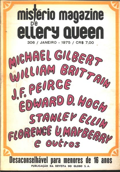 Mistério Magazine De Ellery Queen Nº306