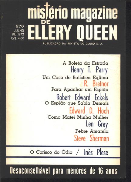 Mistério Magazine De Ellery Queen Nº276