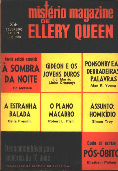 Mistério Magazine De Ellery Queen Nº259