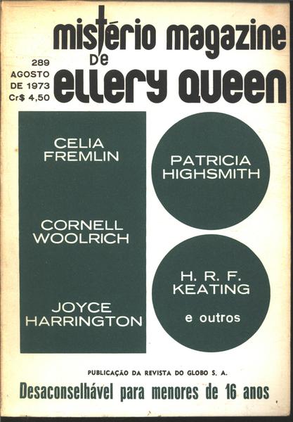 Mistério Magazine De Ellery Queen 289