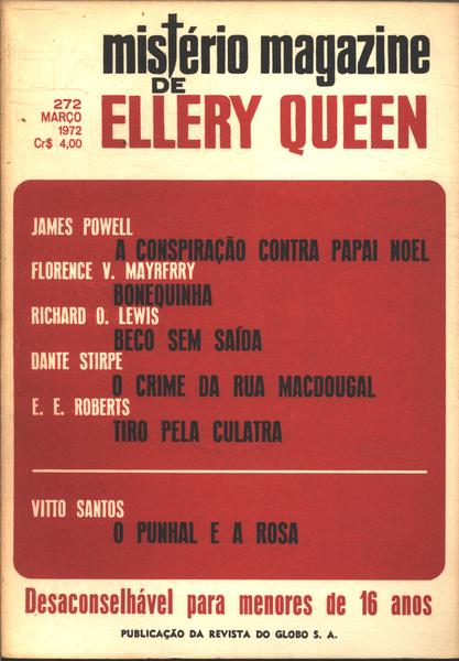 Mistério Magazine De Ellery Queen Nº 272