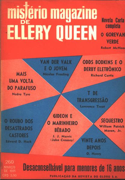 Mistério Magazine De Ellery Queen Nº 260