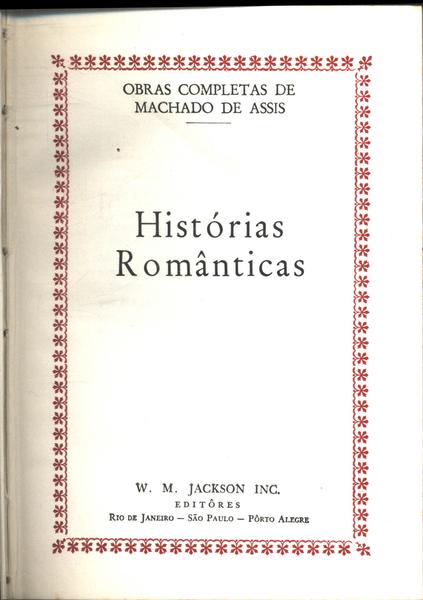 Histórias Românticas - Memorial De Aires