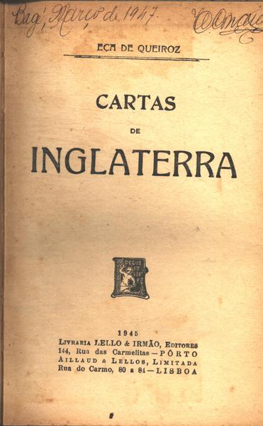 Cartas De Inglaterra