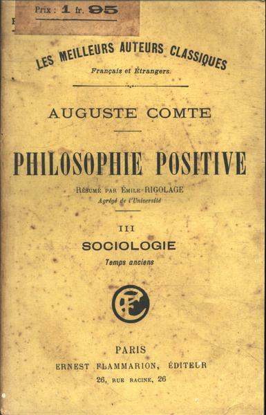 La Philosophie Positive Vol 3