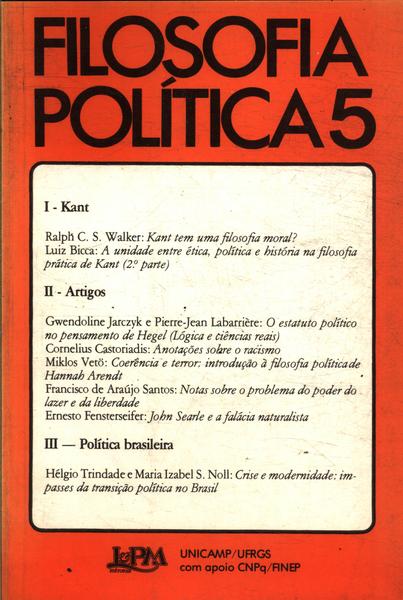 Filosofia Política Vol 5