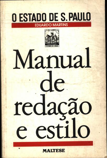 Manual De Redação E Estilo - O Estado De São Paulo