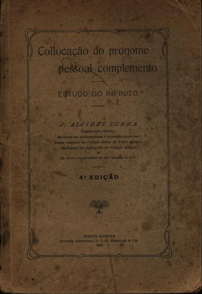 Collocação Do Pronome Pessoal Complemento (1930)