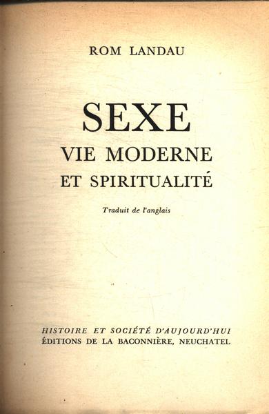 Sexe Vie Moderne Et Spiritualité