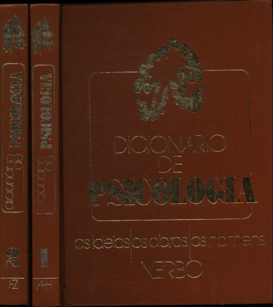 Dicionário De Psicologia (2 Volumes)