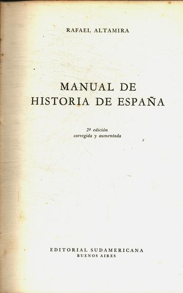 Manual De Historia De España
