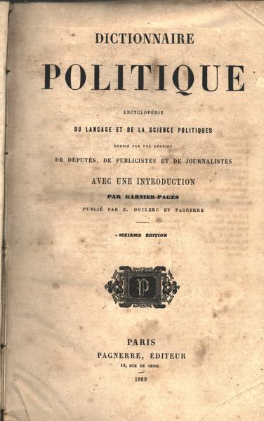 Dictionnaire Politique