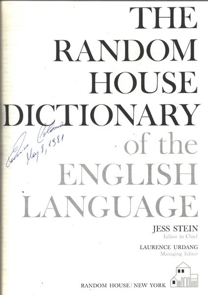 The Random House Dictionary Of The English Language (1973)
