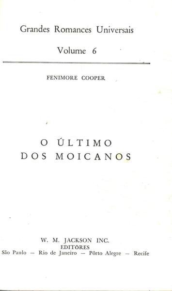 O Último Dos Moicanos
