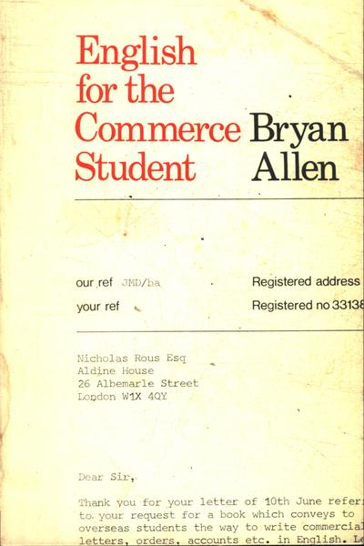 English For The Commerce Student