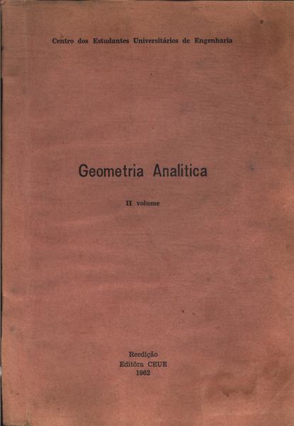 Geometria Analítica Vol 2 (1962)