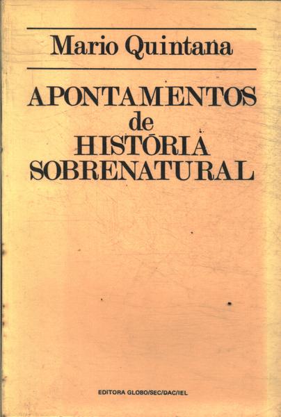 Apontamentos De História Sobrenatural: Poesias