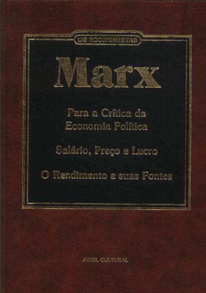 Os Economistas: Marx