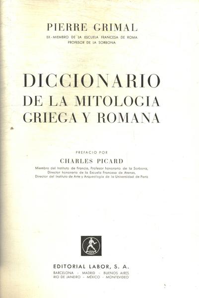 Diccionario De La Mitologia Griega Y Romana