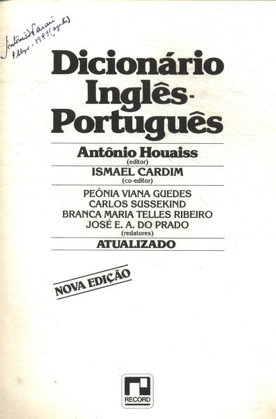 Dicionário Houaiss Inglês-português (1982)