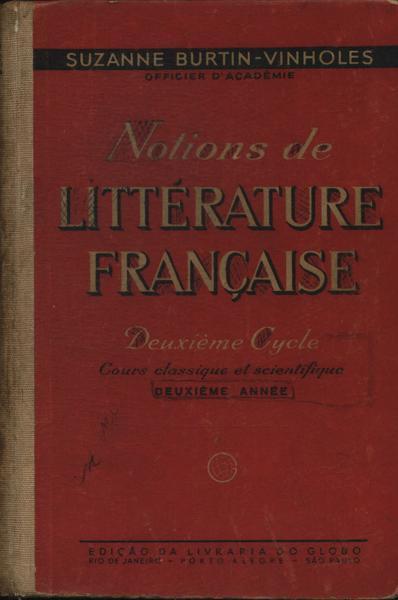 Notions De Littérature Française Deuxiéme Cycle
