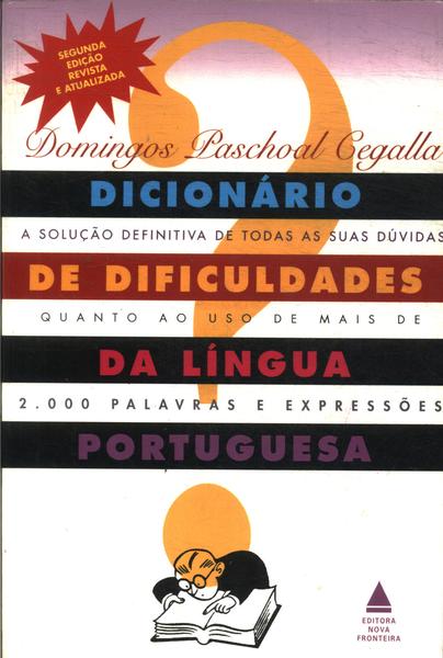 Dicionário De Dificuldades Da Língua Portuguesa - 1999
