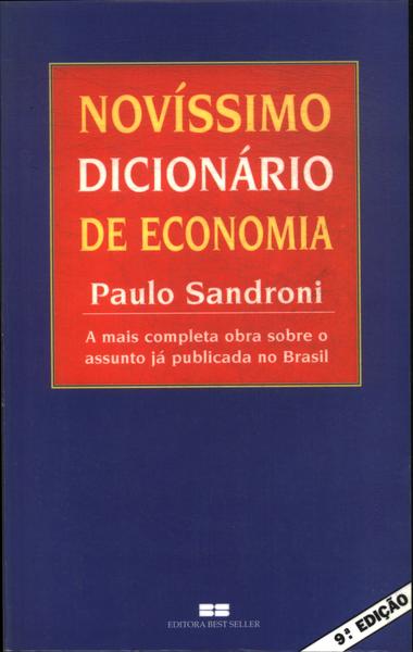 Novíssimo Dicionário De Economia (2002)