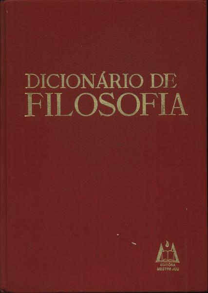 Dicionário De Filosofia (1982)