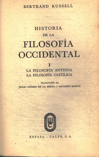 Historia De La Filosofía Occidental Vol 1