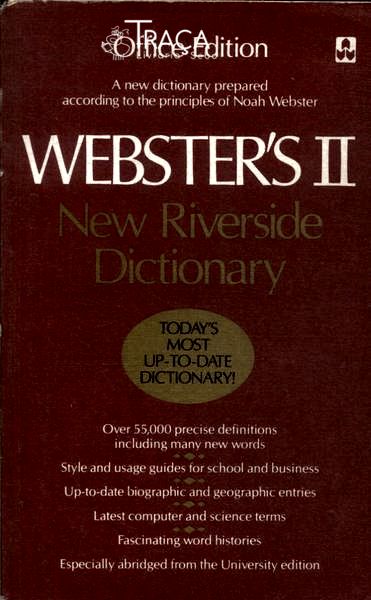 Websters Ii New Riverside Dictionary (1987)