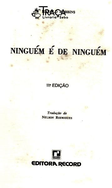 Ninguém É De Ninguém