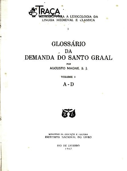 Glossário da Demanda do Santo Graal Vol 1
