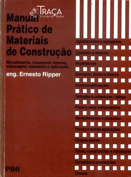 Manual Prático de Materiais de Construção (1995)