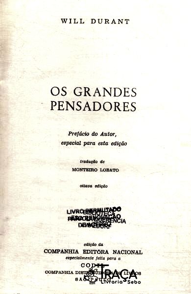 Os Grandes Pensadores