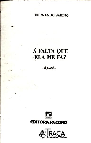 A Falta Que Ela Me Faz