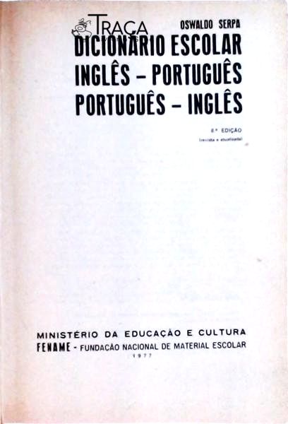 Dicionário Escolar Inglês-português