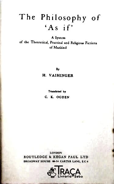 The Philosofy Of as If