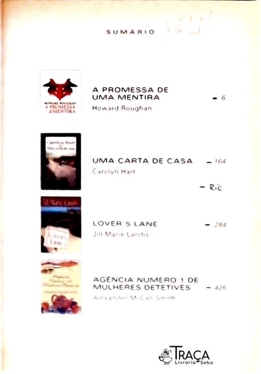 A Promessa De Uma Mentira - Uma Carta De Casa - Lovers Lane - Agência Nº 1 De Mulheres Detetives