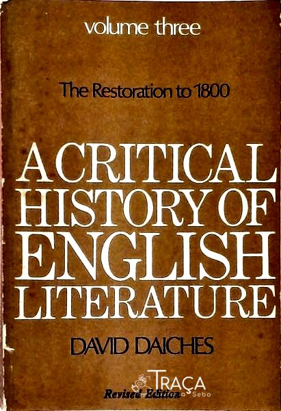 A Critical History Of English Literature Vol. 3