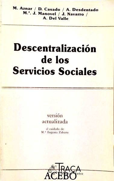 Descentralización de Los Servicios Sociales